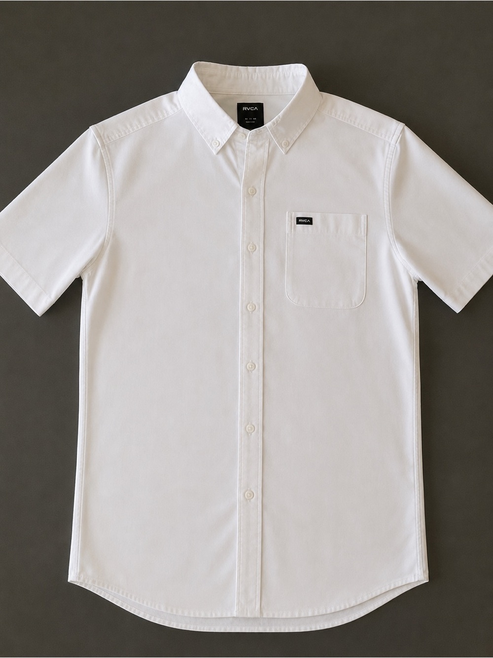RVCA White Short-Sleeve Button-Down Shirt